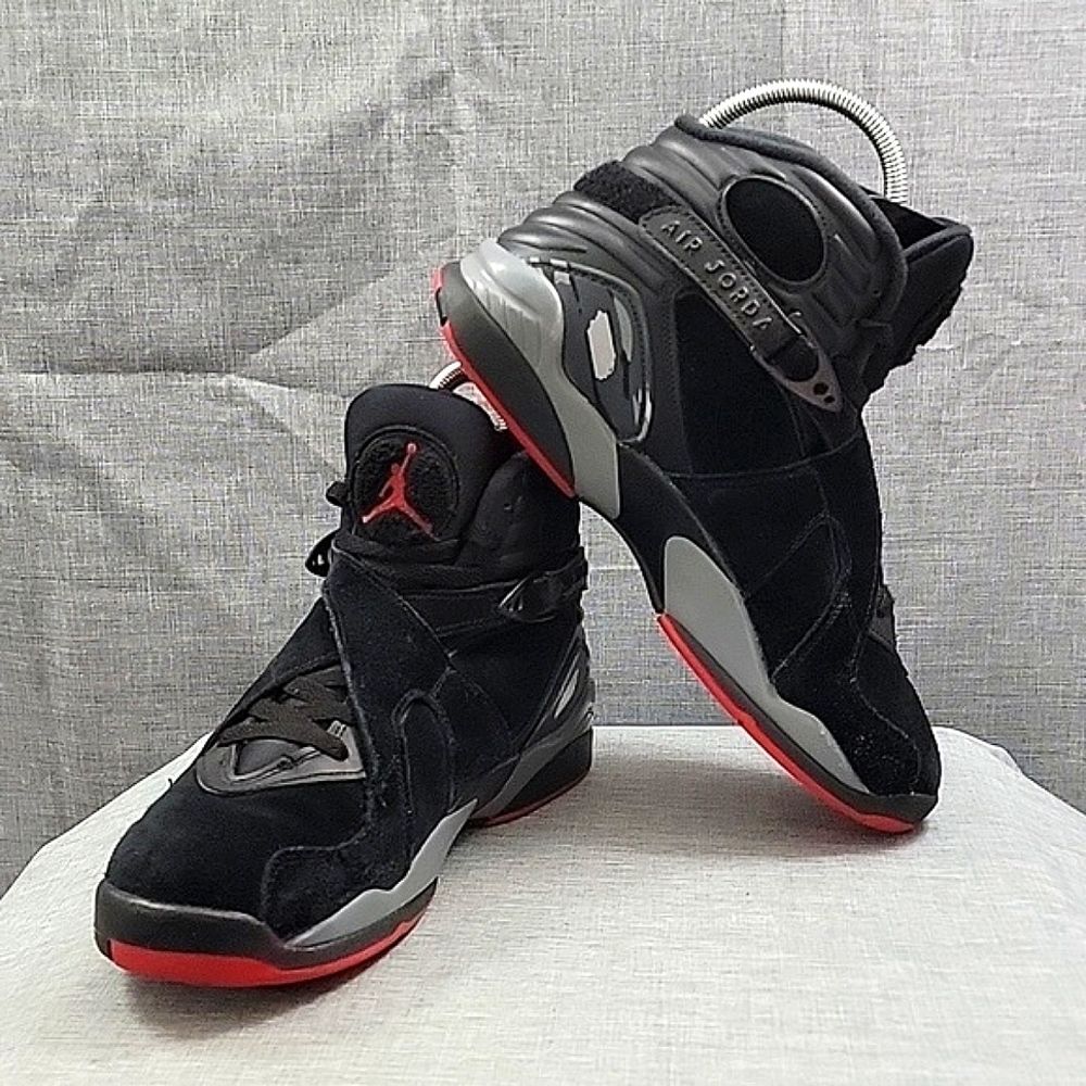 Nike Air Jordan 8 Bred Men's SZ 10 Nike retro Black Cement / Red 305381-022